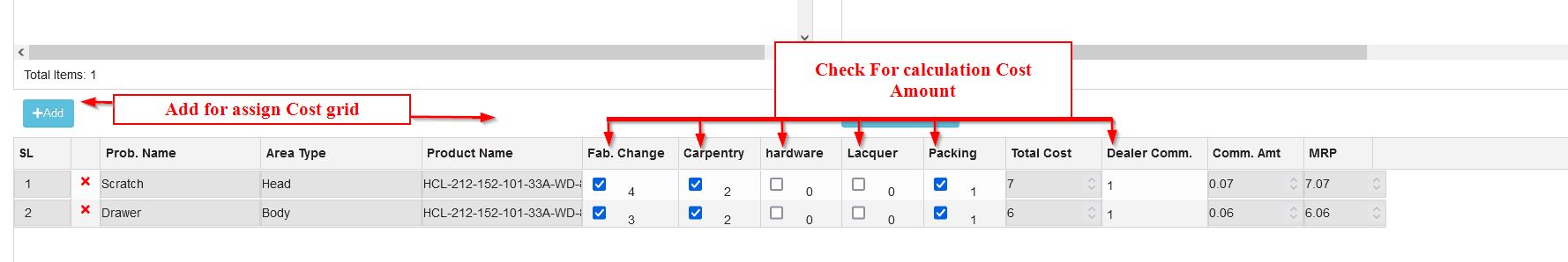 Repair Cost Calculation